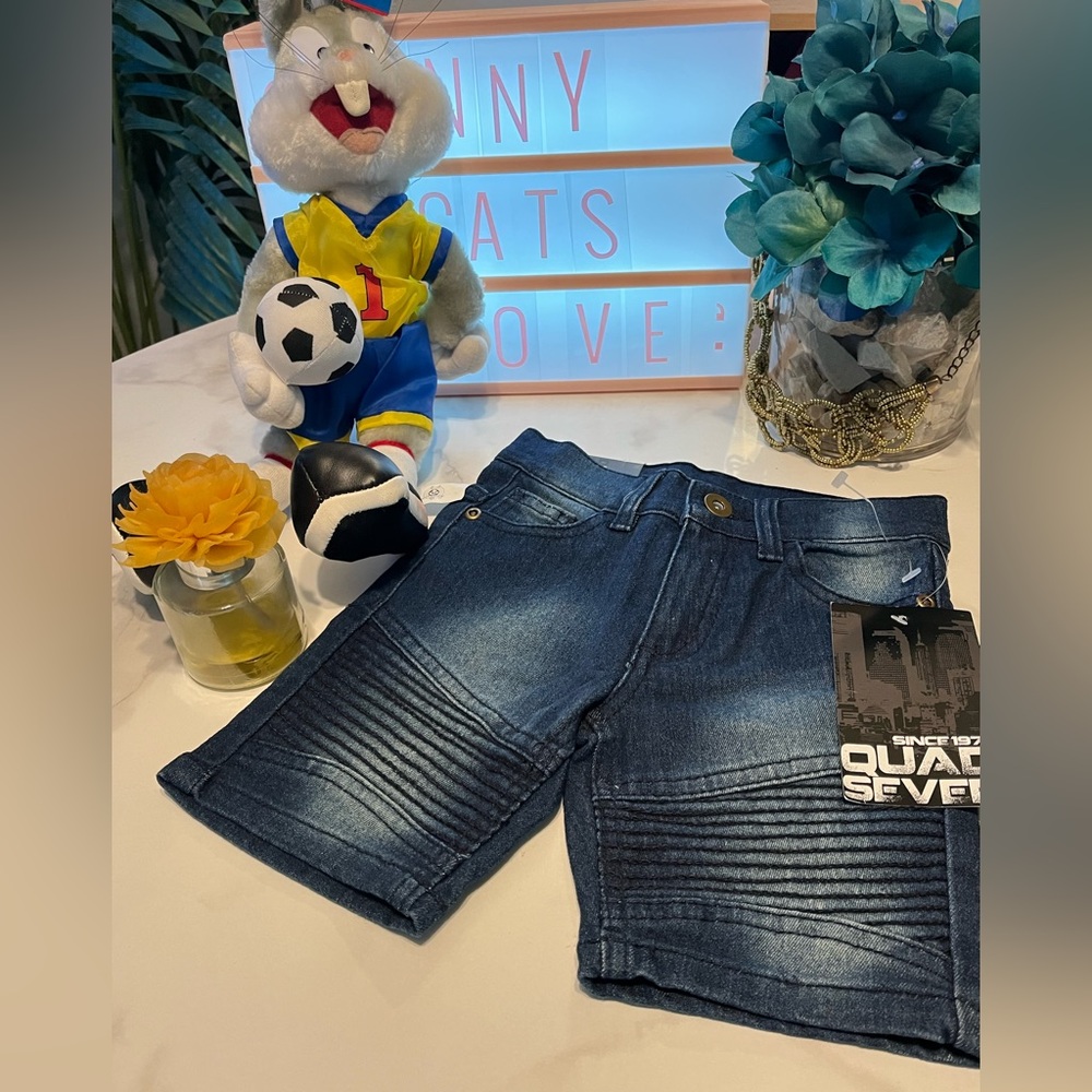 Quad Seven Kids Blue Jeans Shorts